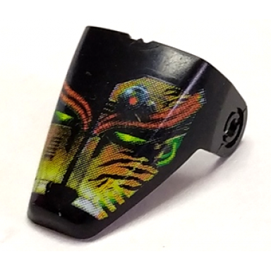 black technic throwbot visor with amazon jungle pattern