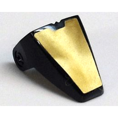 black technic throwbot visor with gold pattern sticker - set 8007