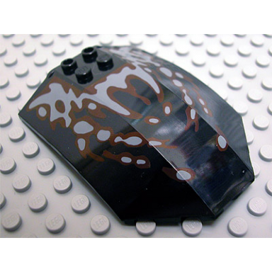 black windscreen 8 x 6 x 2 curved sloped sides with alpha team snow crawler pattern