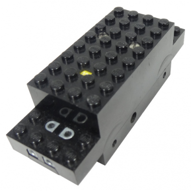 black electric motor 12v 12 x 4 x 3 1 3 with three side holes train