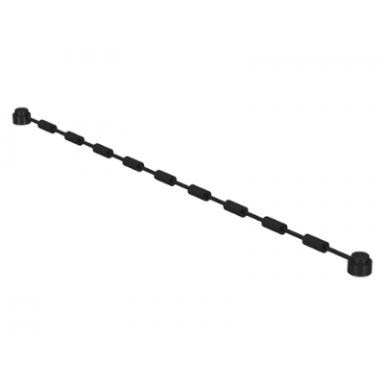 black string with end studs and climbing grips 21l overall with same color studs and grips pattern