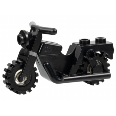 black motorcycle town with trans-clear wheels with black tires x81 3464c02