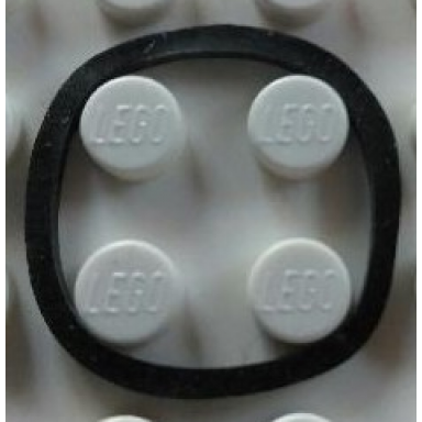 black rubber band small square cross section
