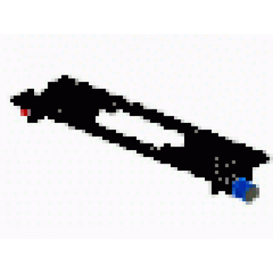 black train base 6 x 22 cutout with magnets