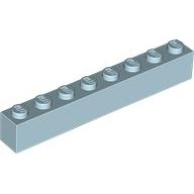light blue brick 1 x 8