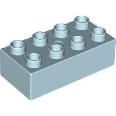 light blue duplo brick 2 x 4