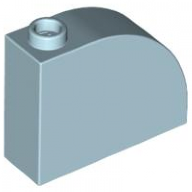 light blue slope curved 3 x 1 x 2 with hollow stud