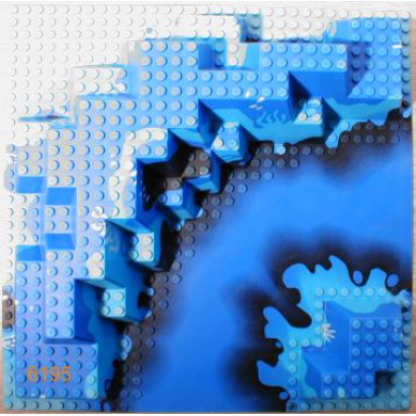 light blue baseplate raised 32 x 32 canyon with blue underwater pattern
