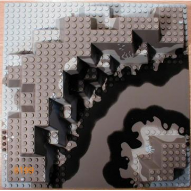 light blue baseplate raised 32 x 32 canyon with gray underwater pattern