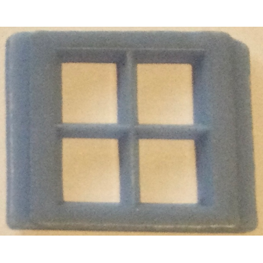 light blue window 4 pane for slotted bricks