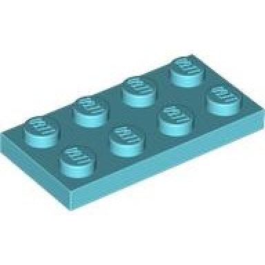 sky blue plate 2 x 4
