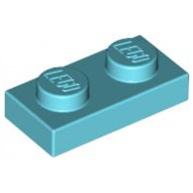 sky blue plate 1 x 2