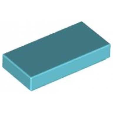 sky blue tile 1 x 2