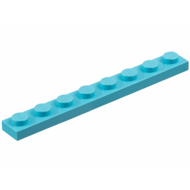 sky blue plate 1 x 8