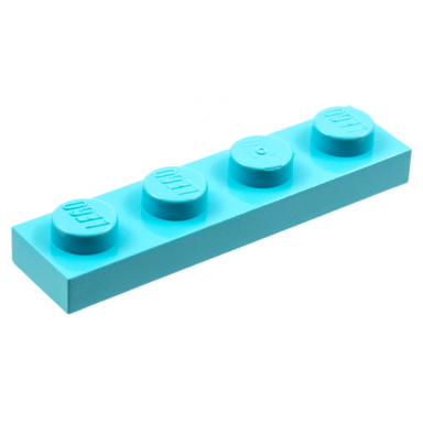sky blue plate 1 x 4