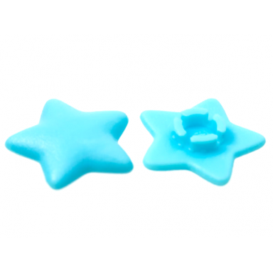 sky blue clikits icon star 2 x 2 small with pin frosted solid and transparent colors