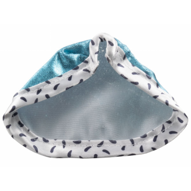 sky blue belville clothes cloak for king with white and black satin trim and stiff collar