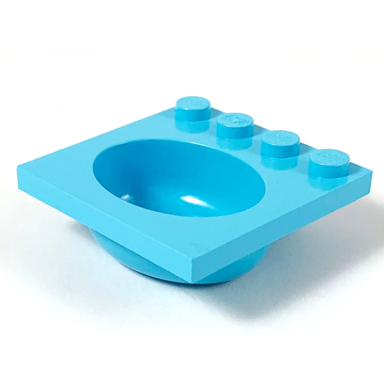 sky blue container sink 4 x 4 with elliptical basin
