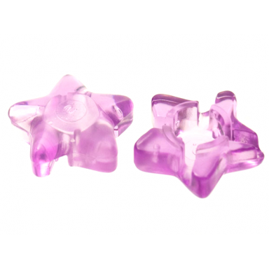 trans-light purple clikits icon star 2 x 2 small with hole