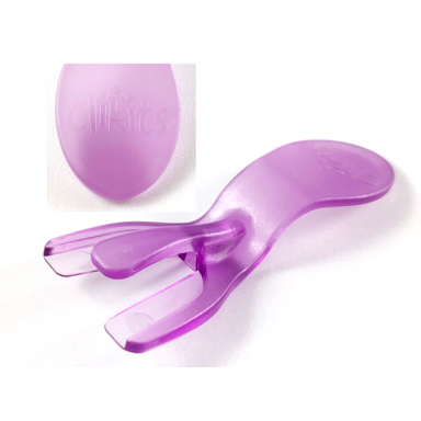 trans-light purple clikits tool part separator with clikits logo on handle