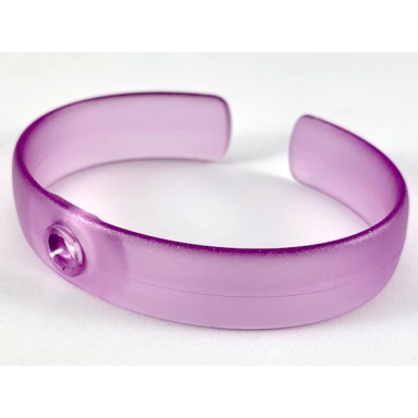 trans-light purple clikits bracelet bangle with hole child size