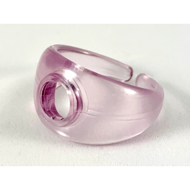 trans-light purple clikits ring wide band with hole child size