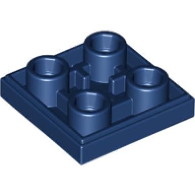 dark blue tile modified 2 x 2 inverted
