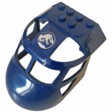 dark blue aircraft fuselage forward top curved 6 x 8 x 4 with jurassic world logo pattern sticker - set 75928