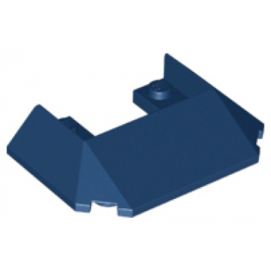 dark blue wedge 6 x 4 cutout train roof with 5 large bottom tubes