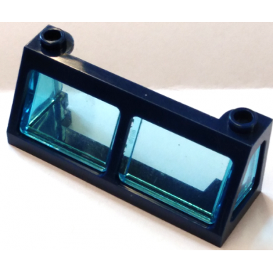 dark blue windscreen 2 x 6 x 2 train with trans-light blue glass 13756 13760