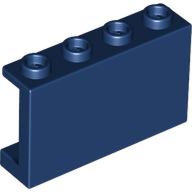 dark blue panel 1 x 4 x 2 with side supports - hollow studs