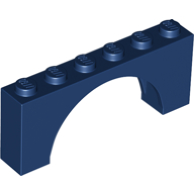 dark blue arch 1 x 6 x 2 - medium thick top without reinforced underside