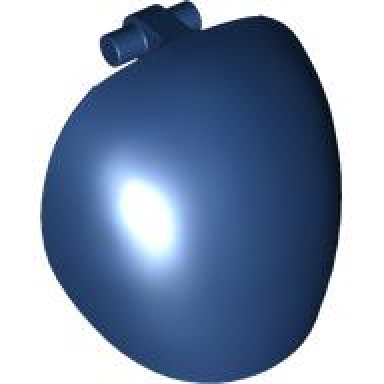dark blue large figure armor round smooth with bar handle - free ends