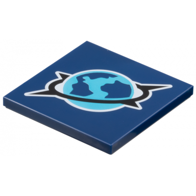 dark blue tile 4 x 4 with medium azure dark blue and black arctic explorer logo with white outline pattern