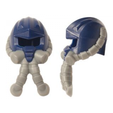 dark blue minifigure headgear helmet space with air mask with flexible gray hoses pattern