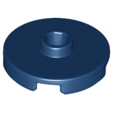 dark blue tile round 2 x 2 with open stud