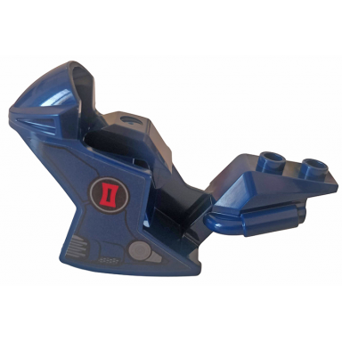 dark blue motorcycle fairing racing sport bike with red black widow logo and vents pattern on both sides stickers - set 76162