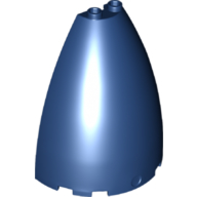 dark blue cone half 6 x 3 x 6 elliptic paraboloid