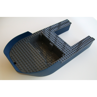 dark blue boat hull giant bow 40 x 20 x 7 with dark bluish gray top 18913 18912