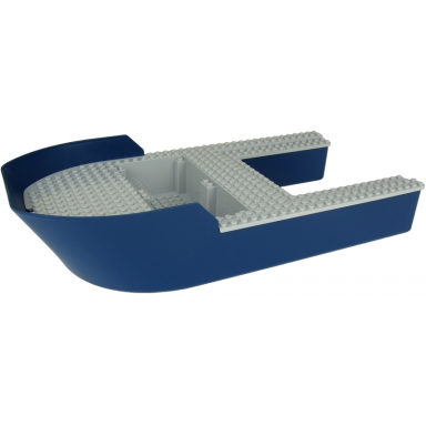 boat hull giant bow 40 x 20 x 7 with light bluish gray top 18913 18912
