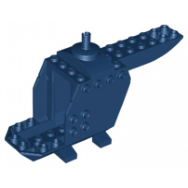 dark blue helicopter body with top pin