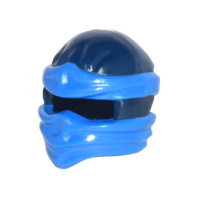 dark blue minifigure headgear ninjago wrap type 2 with molded blue wraps and knot pattern