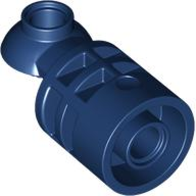 dark blue technic rotation joint cylinder with pin hole and rotation joint ball half