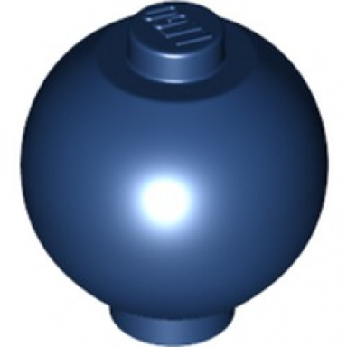 dark blue brick round 2 x 2 sphere with stud robot body