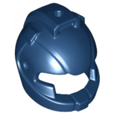 dark blue minifigure headgear helmet space with air intakes and hole on top