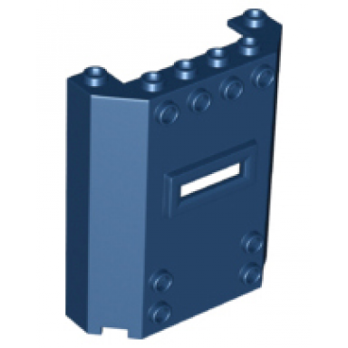 dark blue panel 2 x 6 x 6 with window slot