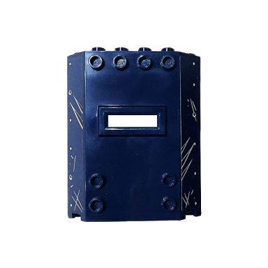 dark blue panel 2 x 6 x 6 with window slot with scratches and rivets pattern stickers - set 75931