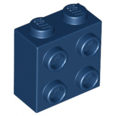 dark blue brick modified 1 x 2 x 1 2 3 with studs on side