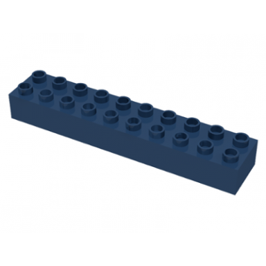 dark blue duplo brick 2 x 10