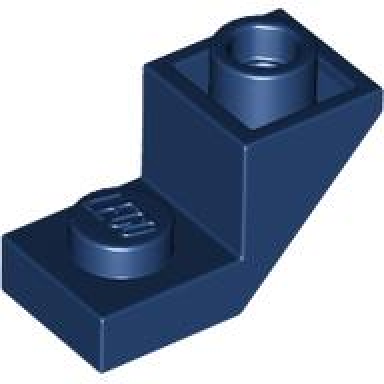 dark blue slope inverted 45 2 x 1 with 2 3 cutout